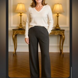 BRAZEAU TRICOT By Laurie brazeau knit cotton sweater pants luxury casual fall